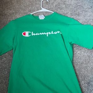 Green Champion t-shirt.